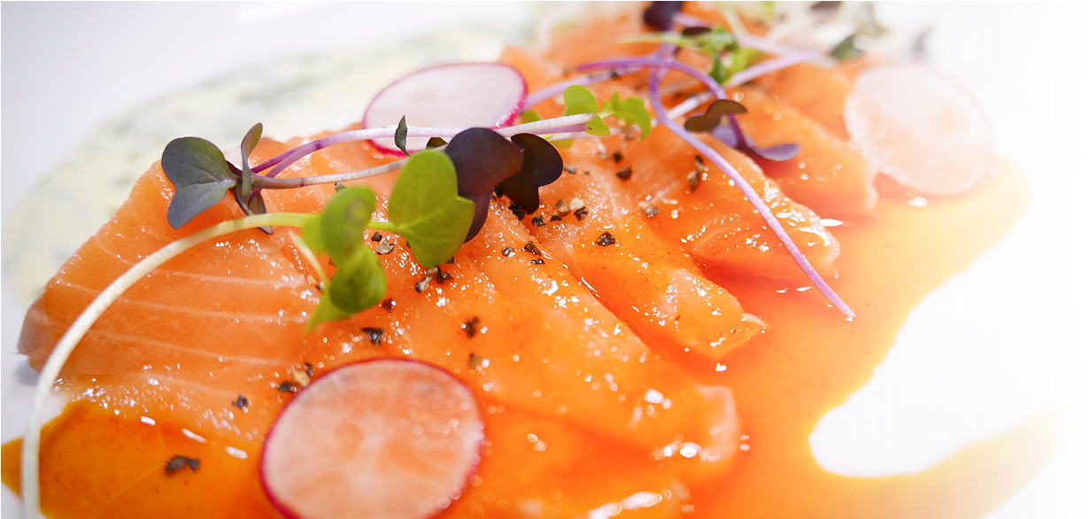 Gourmet Salmon Carpaccio Dish PNG Image