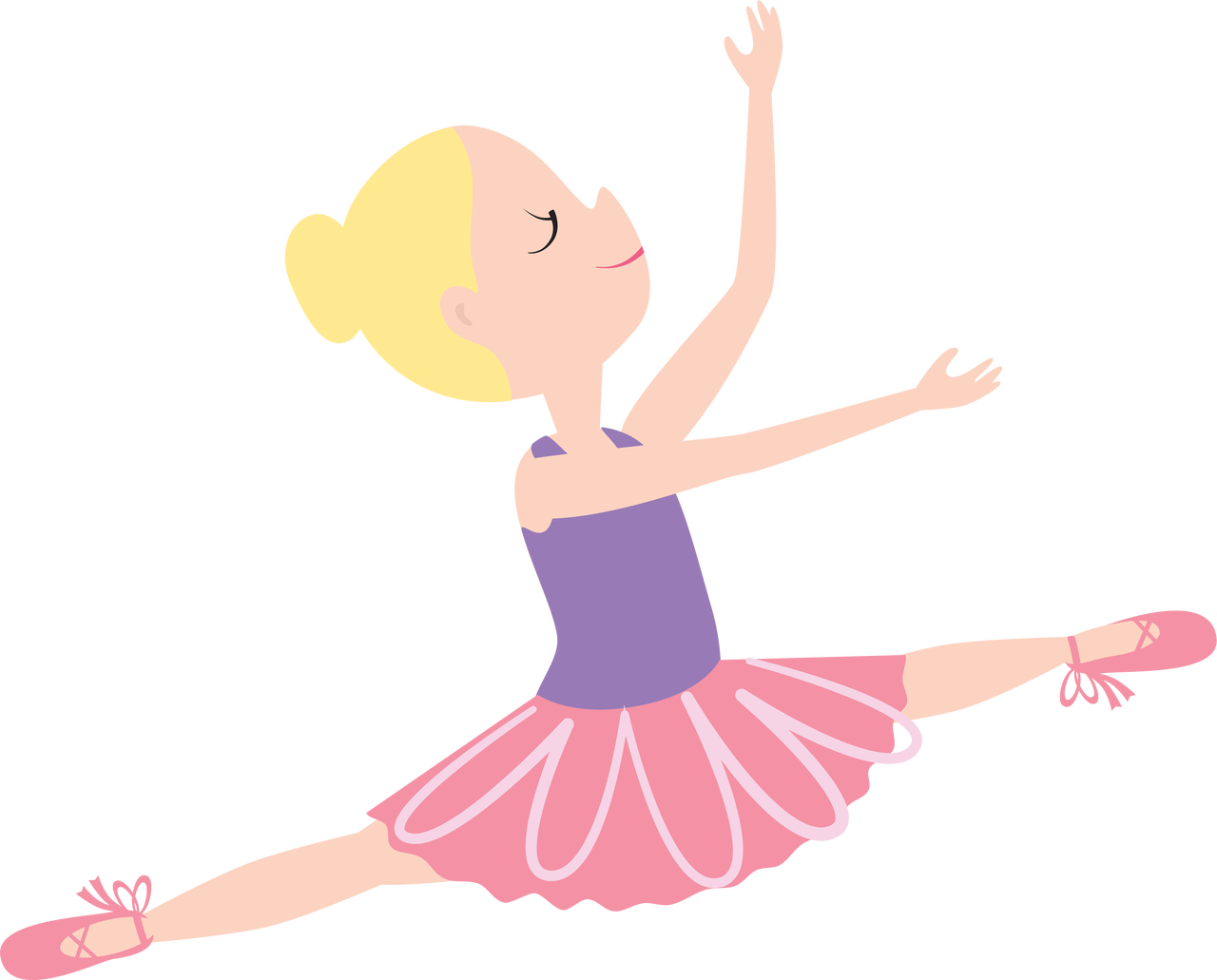 Graceful Ballerina Illustration.png PNG Image