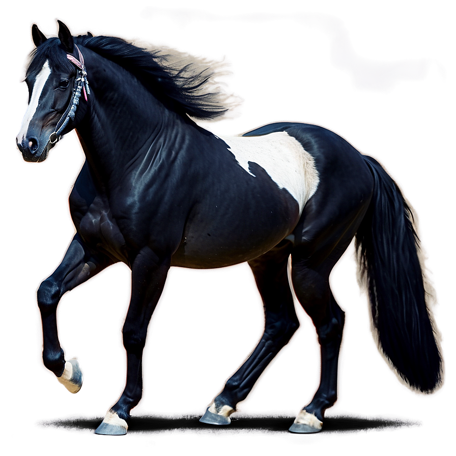 Graceful Black Mare Png 60 PNG Image