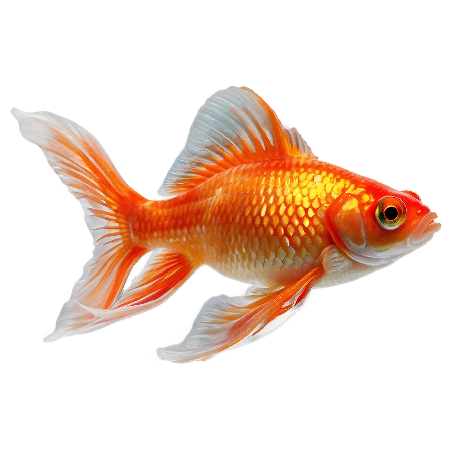 Graceful Goldfish Swimming Png Qgf PNG Image