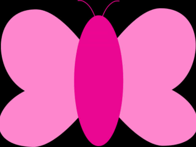 Graceful Pink Butterfly On Blooming Flowers PNG Image