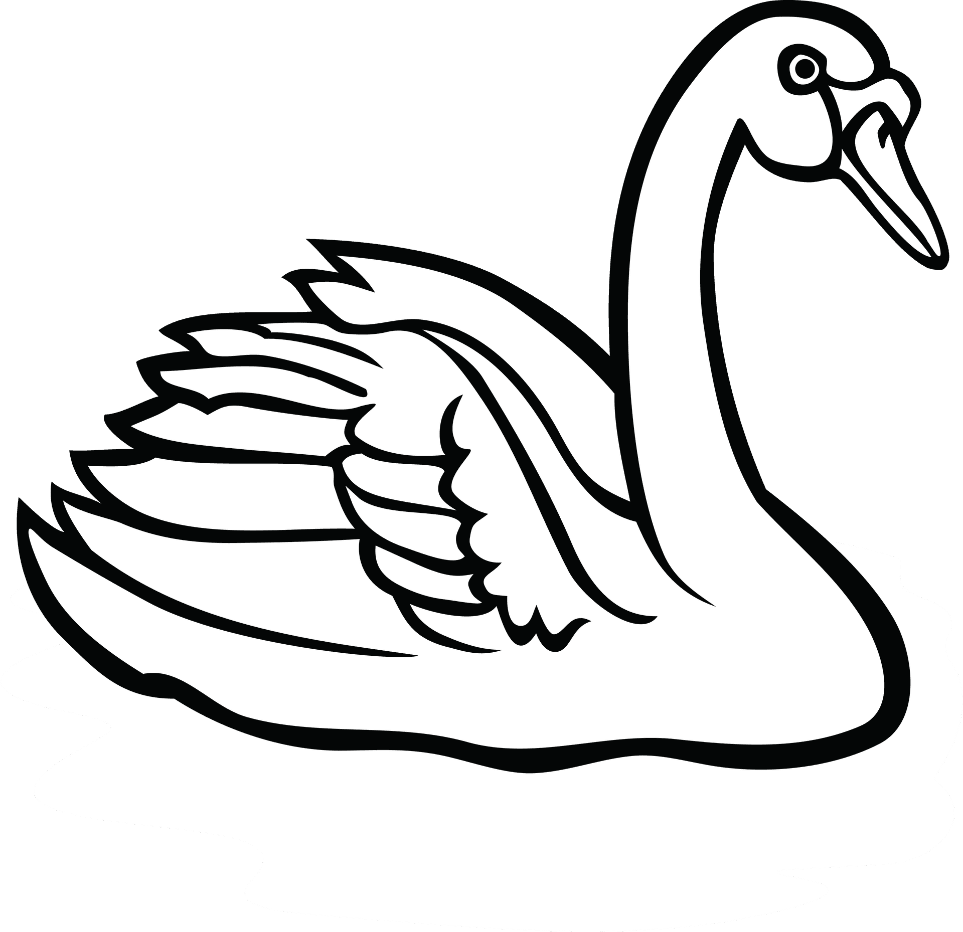 Graceful Swan Illustration.png PNG Image