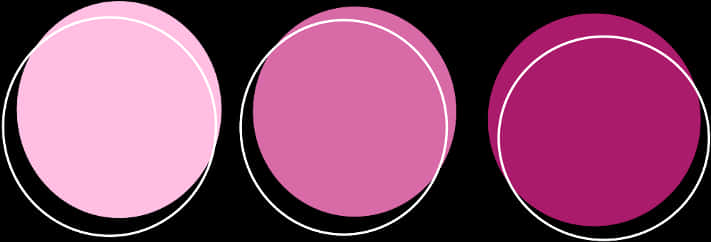 Gradient Circles Black Background PNG Image