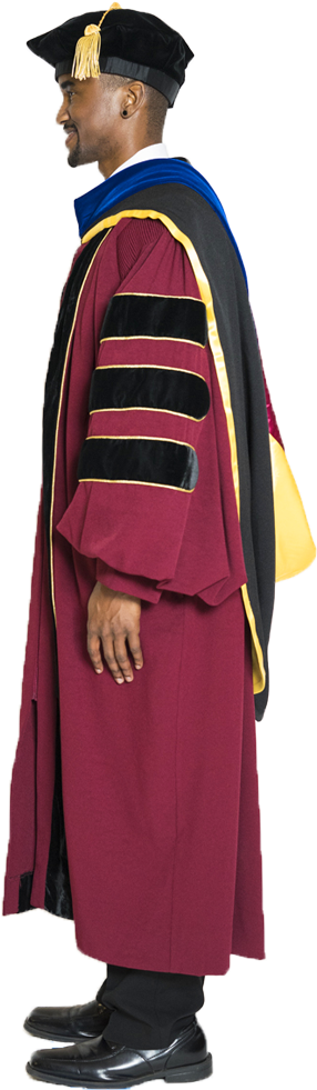 Graduatein Regalia Side View PNG Image