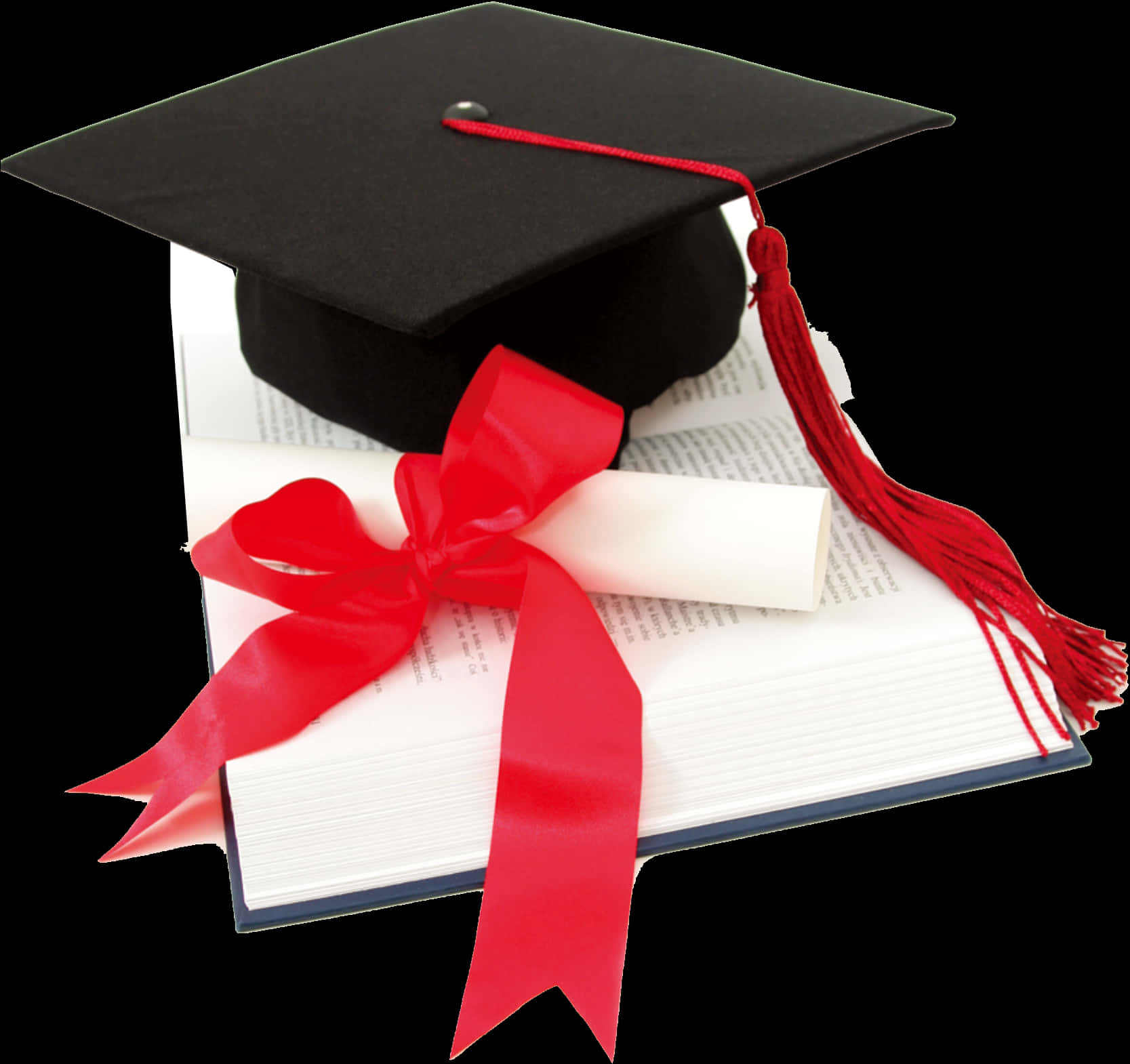 Graduation Cap Diploma Book PNG Image