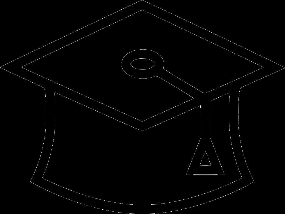 Graduation Cap Outline PNG Image