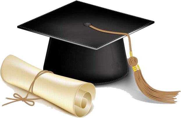 Graduation Capand Diploma PNG Image