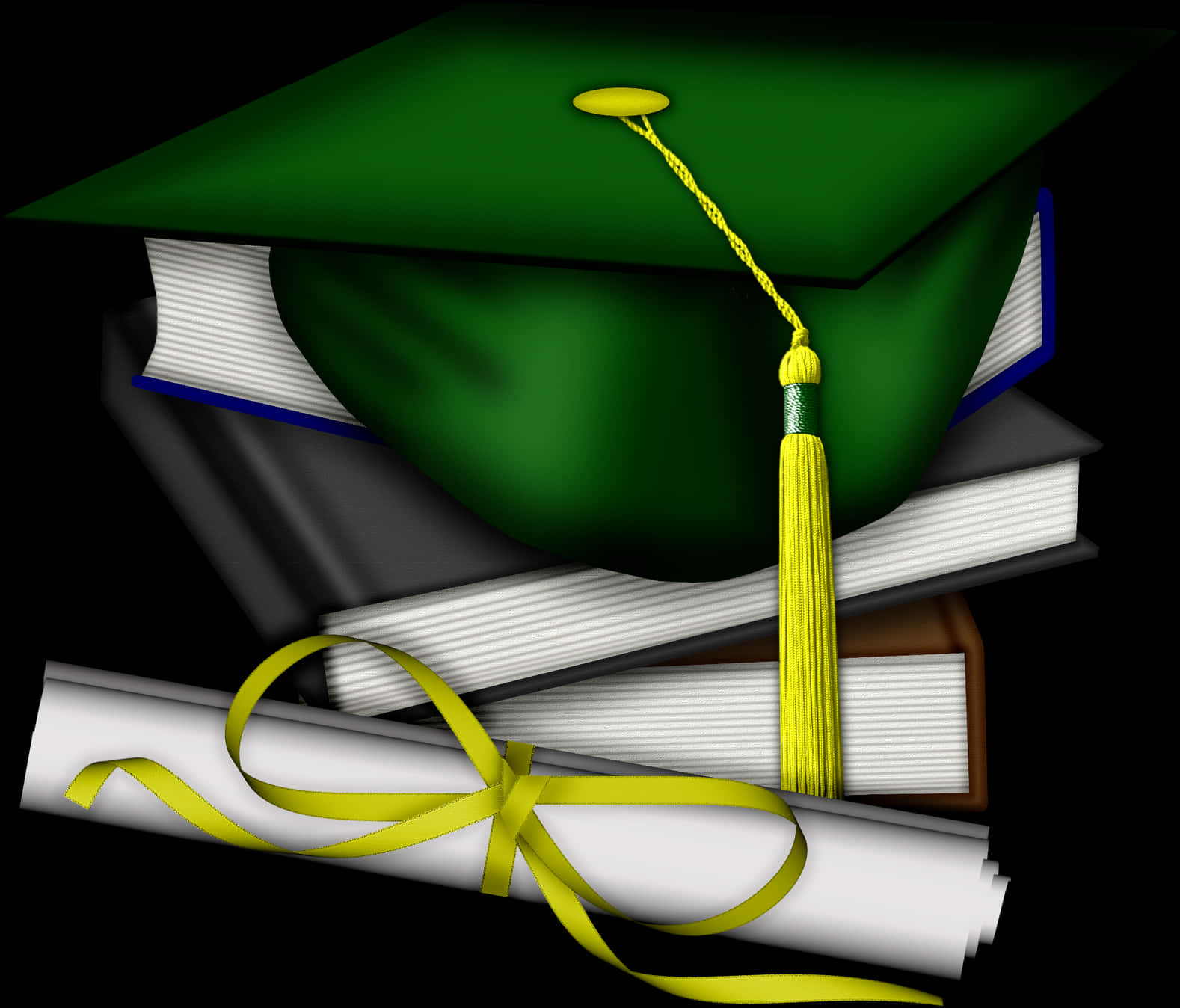 Graduation Capand Diploma PNG Image