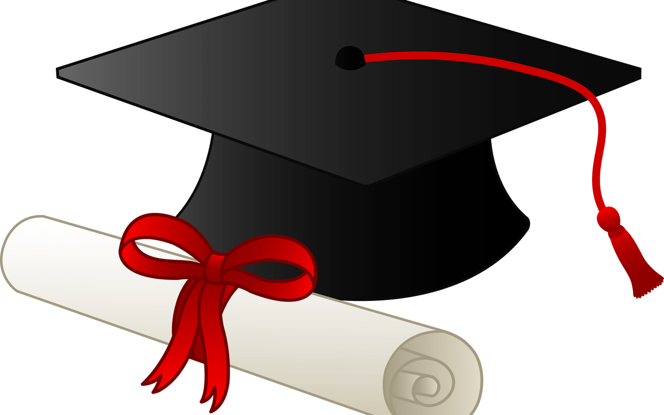 Graduation Capand Diploma Vector PNG Image