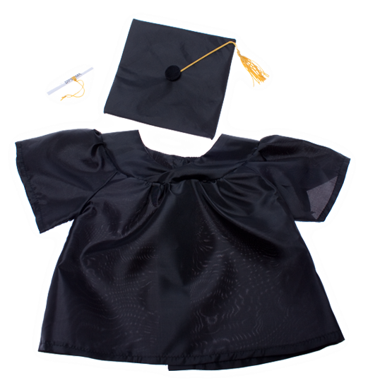 Graduation Capand Gown Black PNG Image