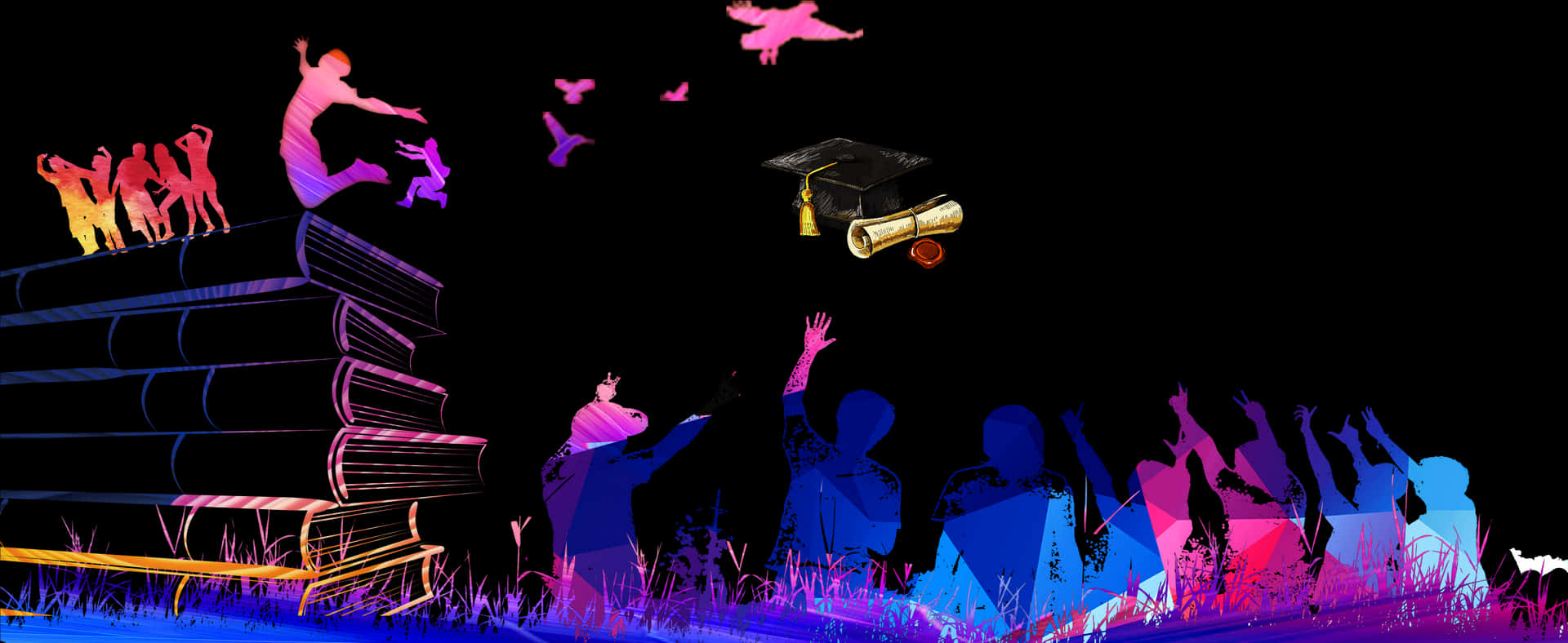 Graduation_ Celebration_ Artwork PNG Image