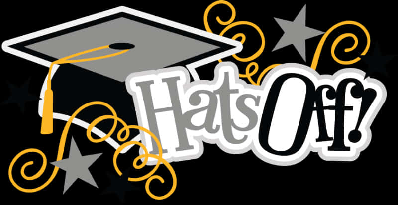 Graduation Celebration Hats Off Graphic PNG Image