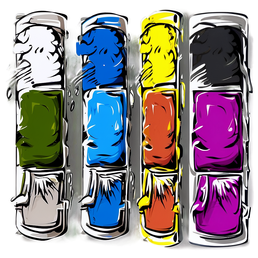 Graffiti Art Palette Png Kbc15 PNG Image