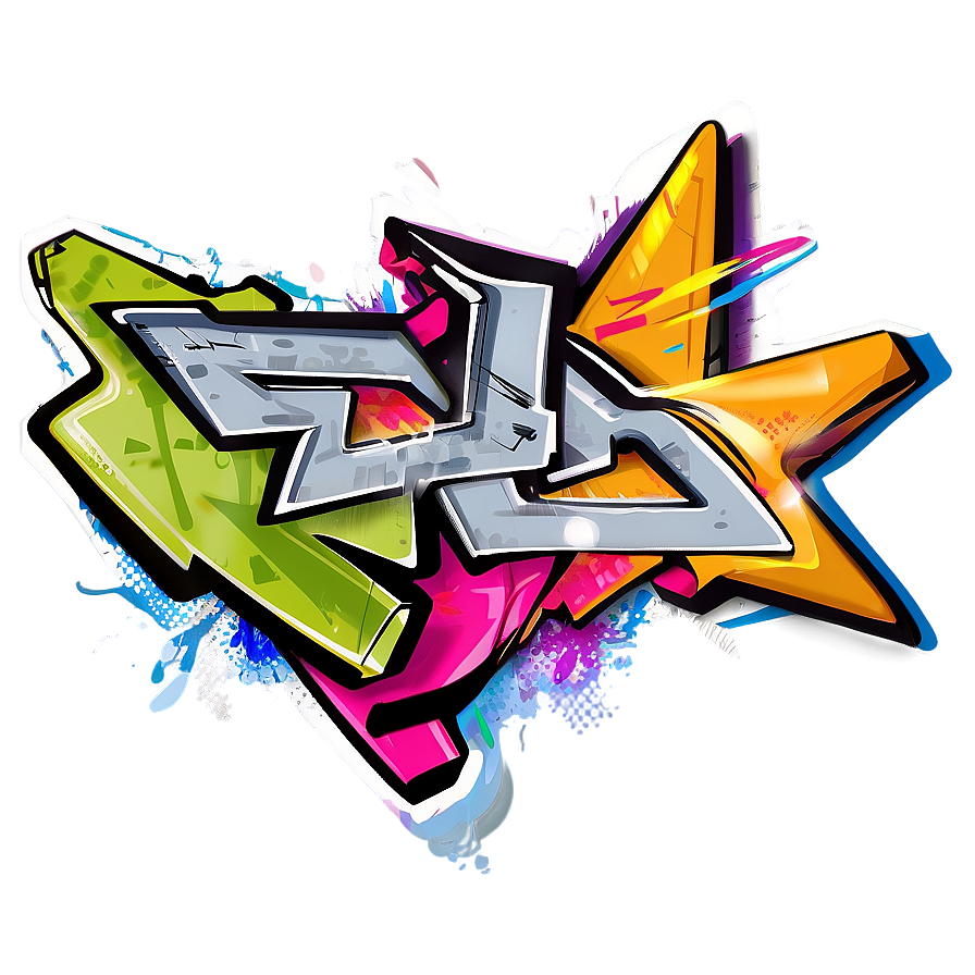 Graffiti Print Png Caw PNG Image