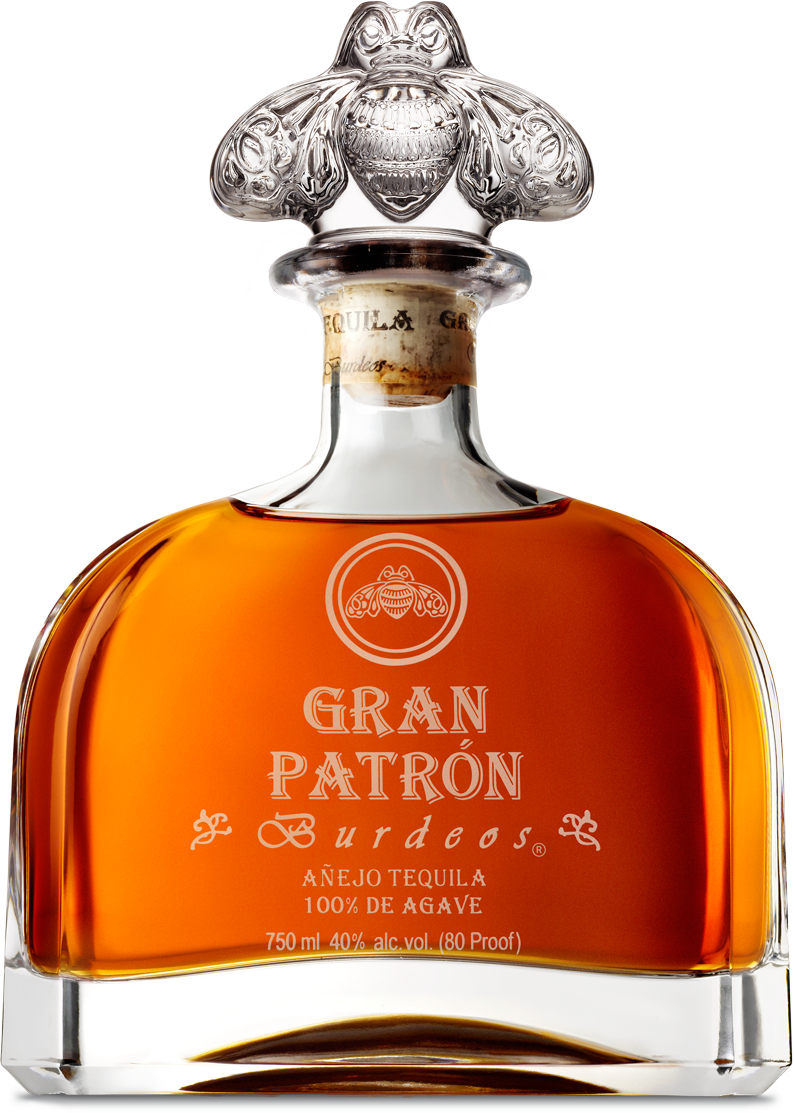 Gran Patron Burdeos Anejo Tequila Bottle PNG Image