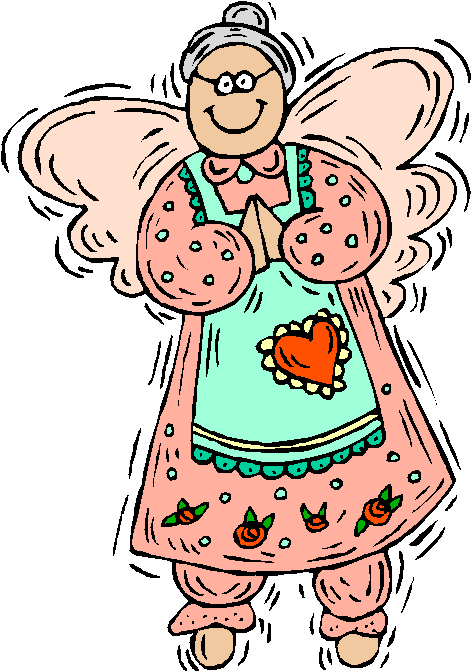 Grandma Angel Cartoon Illustration PNG Image