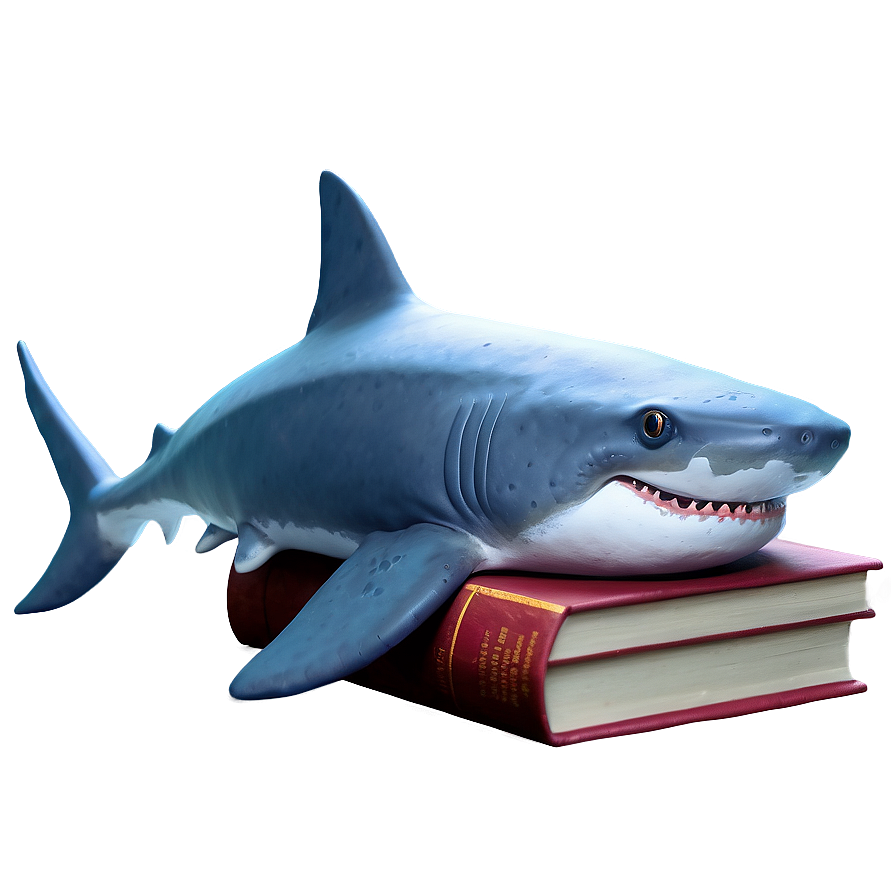 Grandpa Shark With Book Png 06282024 PNG Image