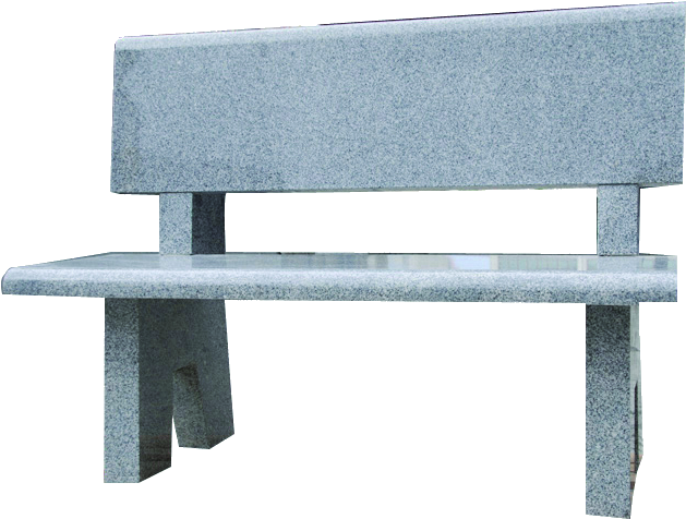 Granite Park Bench PNG Image