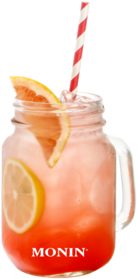 Grapefruit Cocktailin Mason Jar PNG Image