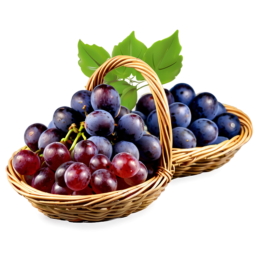 Grapes In Basket Png Lbu16 PNG Image