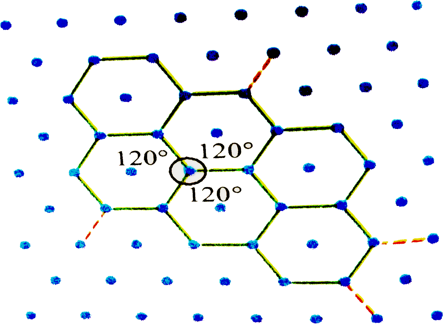 Graphene Lattice Structure PNG Image