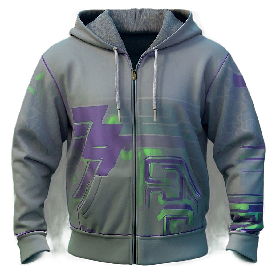 Graphic Zip Up Hoodie Png 06292024 PNG Image