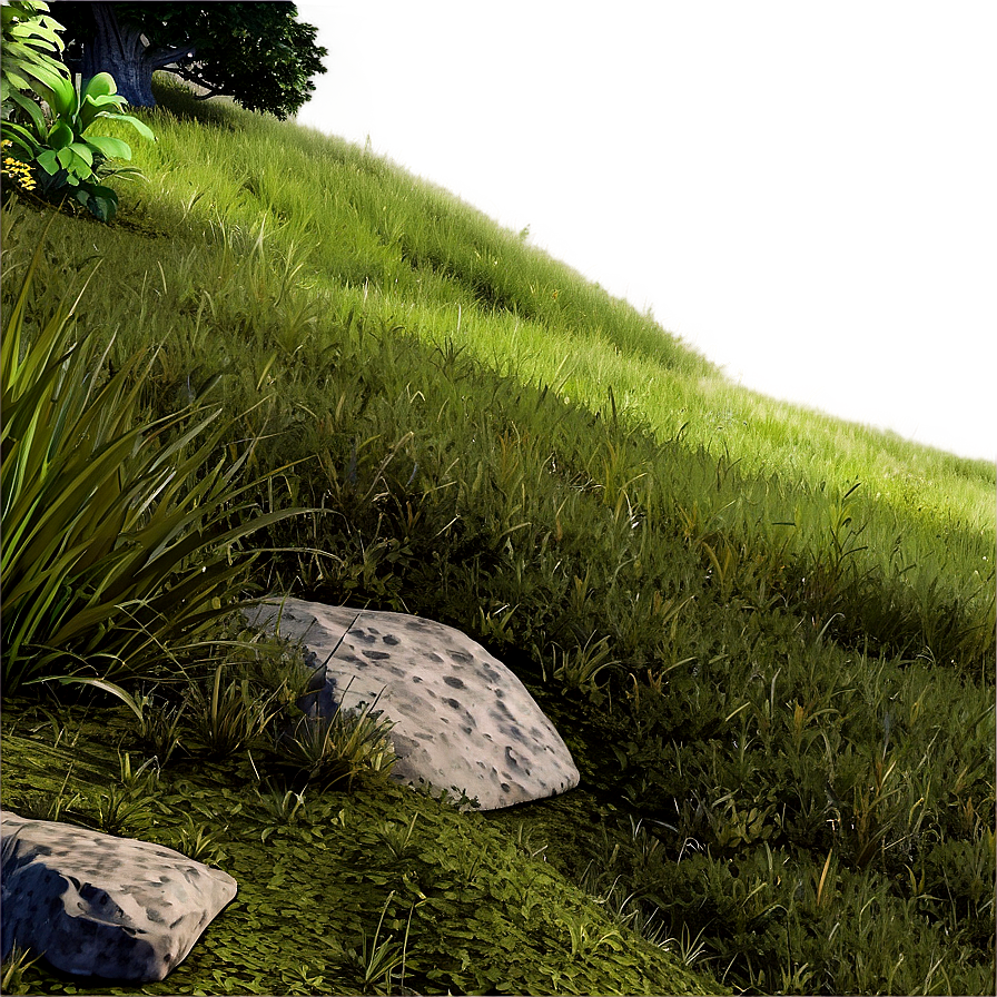 Grassy Hilltop View Png 17 PNG Image