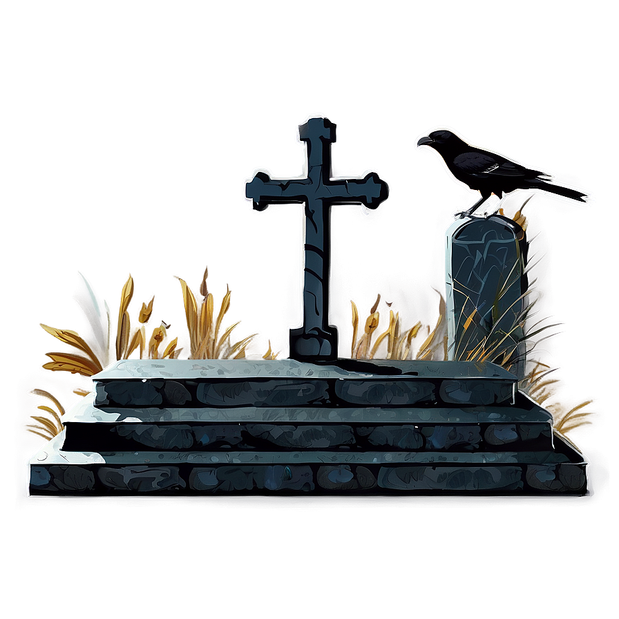 Grave With Crow Png 14 PNG Image