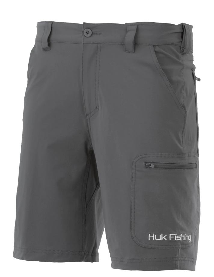 Gray Huk Fishing Shorts PNG Image