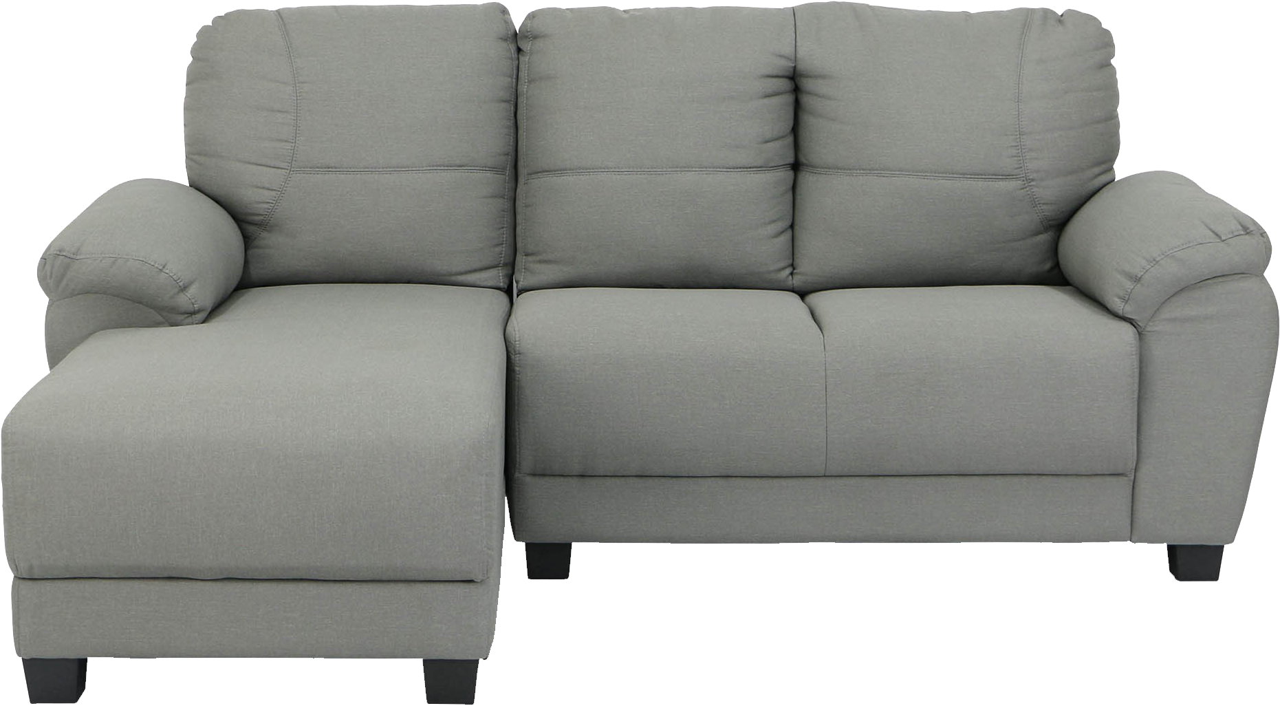 Gray Sectional Sofawith Chaise PNG Image