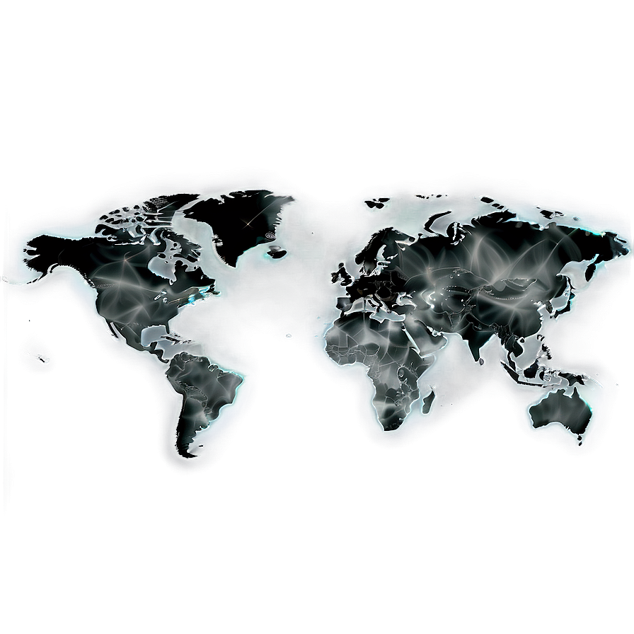 Grayscale World Map Png 64 PNG Image