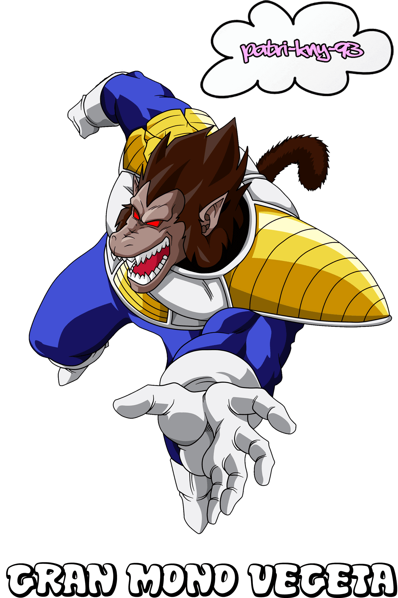 Great Ape Vegeta Fan Art PNG Image