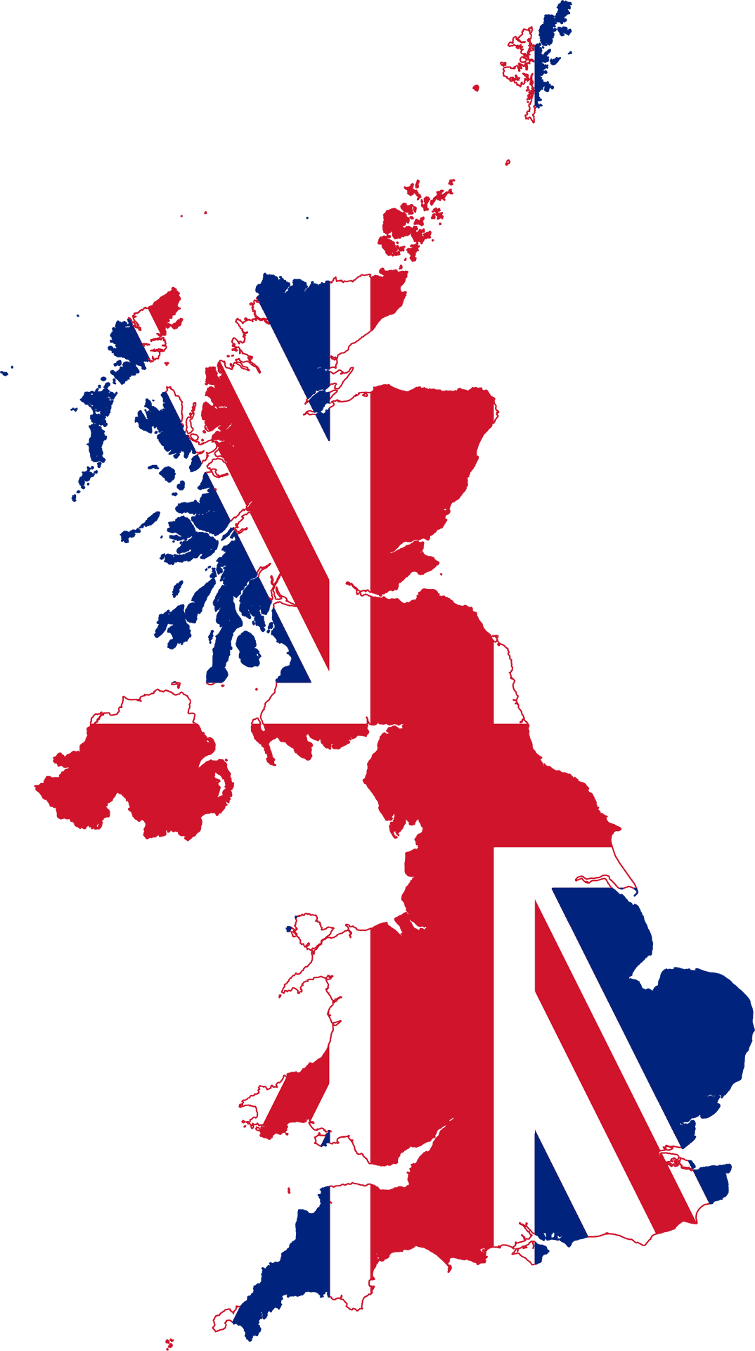 Great Britain Flag Map PNG Image