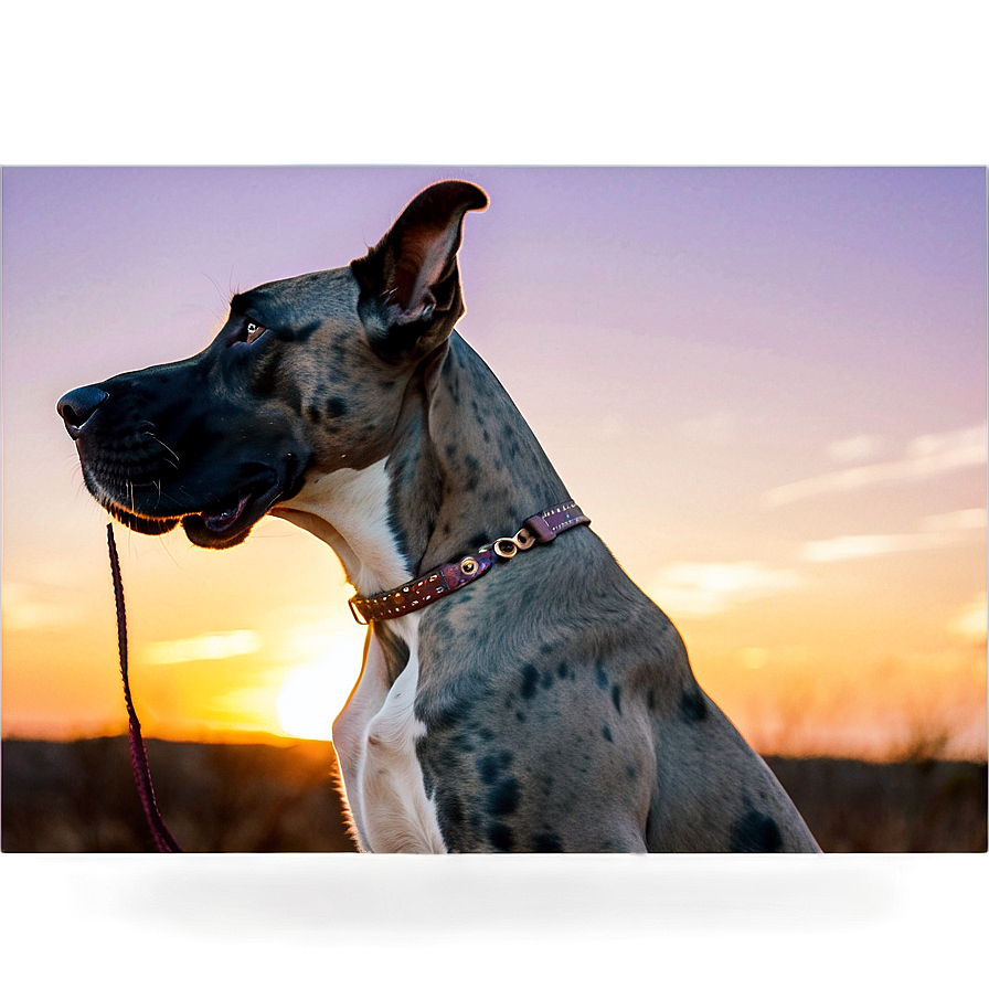 Great Dane At Sunset Png Rqh PNG Image