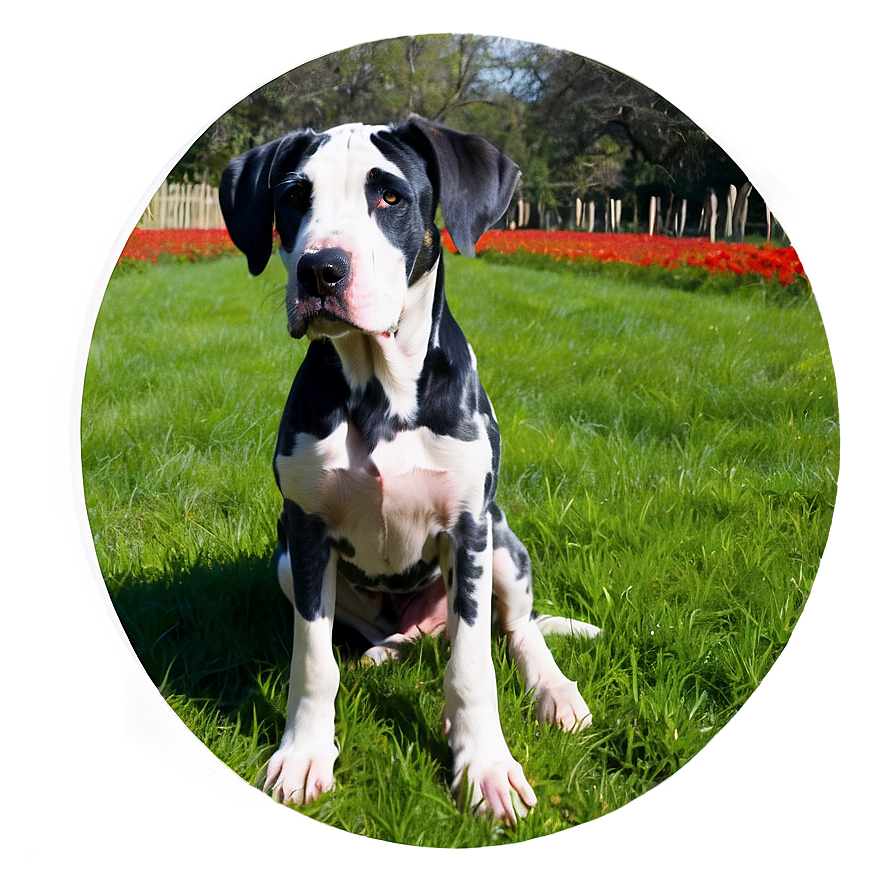 Great Dane In Field Png Exd62 PNG Image