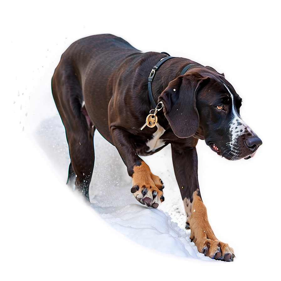 Great Dane In Snow Png 25 PNG Image