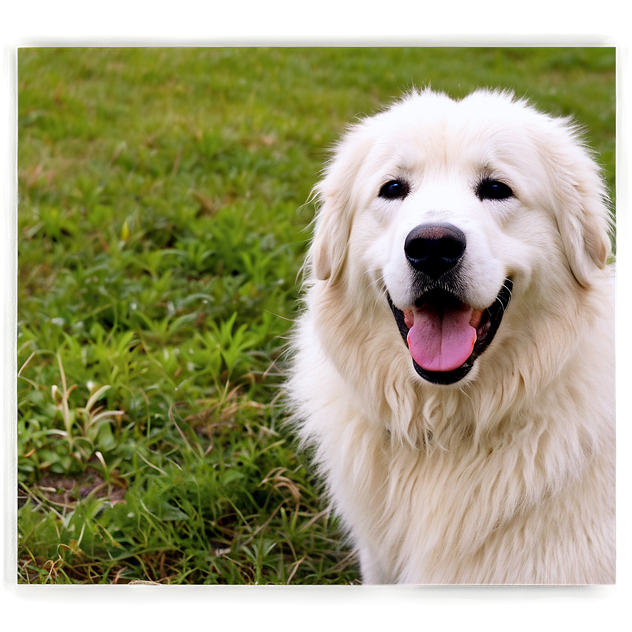 Great Pyrenees Enjoying Outdoors Png Vbf PNG Image