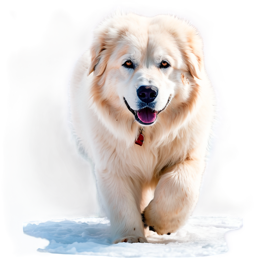 Great Pyrenees In The Snow Png 06292024 PNG Image