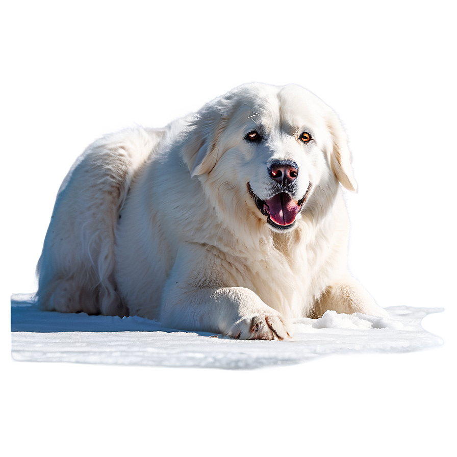 Great Pyrenees In Winter Png 89 PNG Image