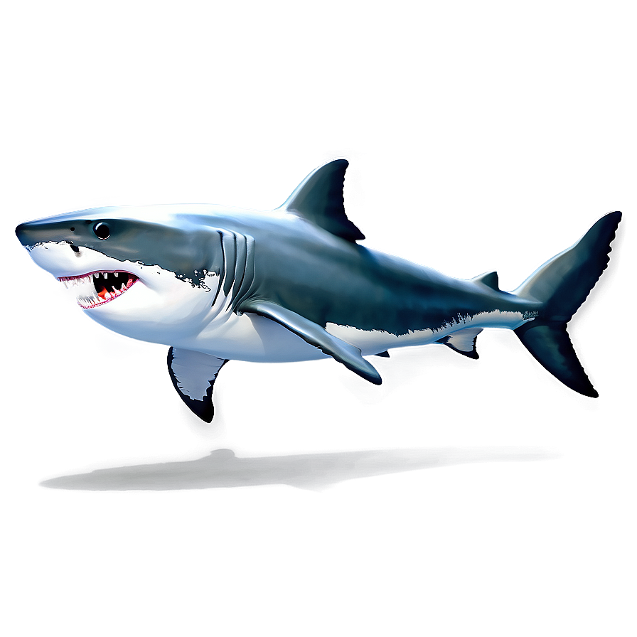 Great White Shark Art Png Opw50 PNG Image