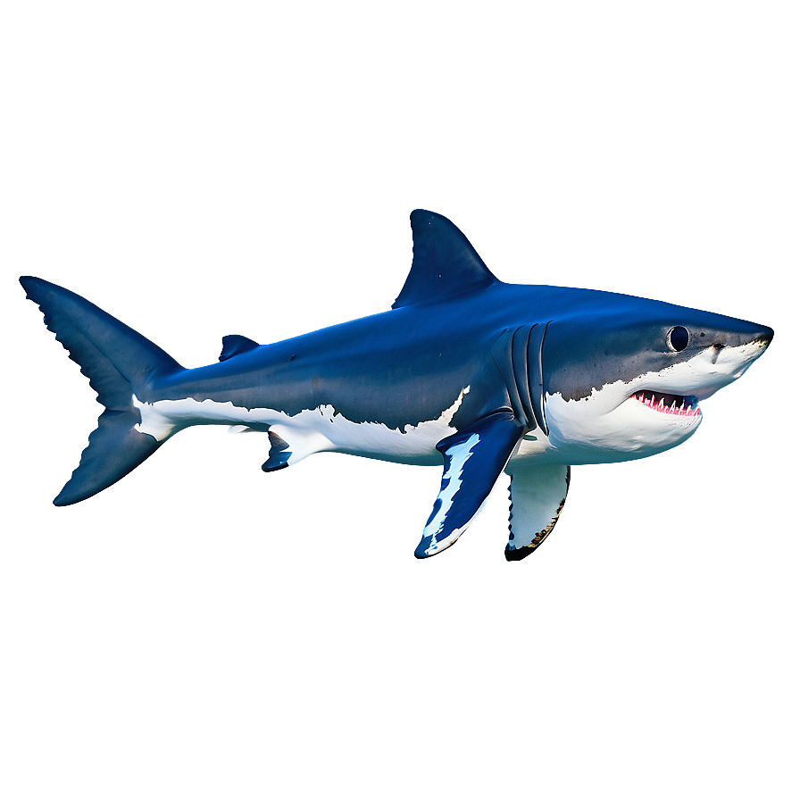 Great White Shark In The Deep Blue Png 10 PNG Image