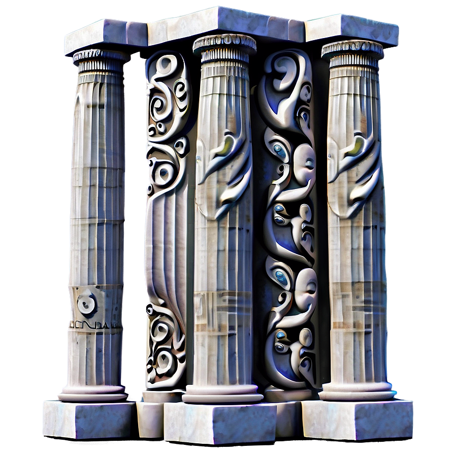 Greek Pillar Sculpture Png Rkk PNG Image