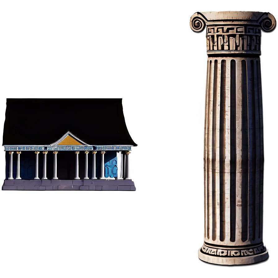 Greek Pillar Theme Png Sea PNG Image