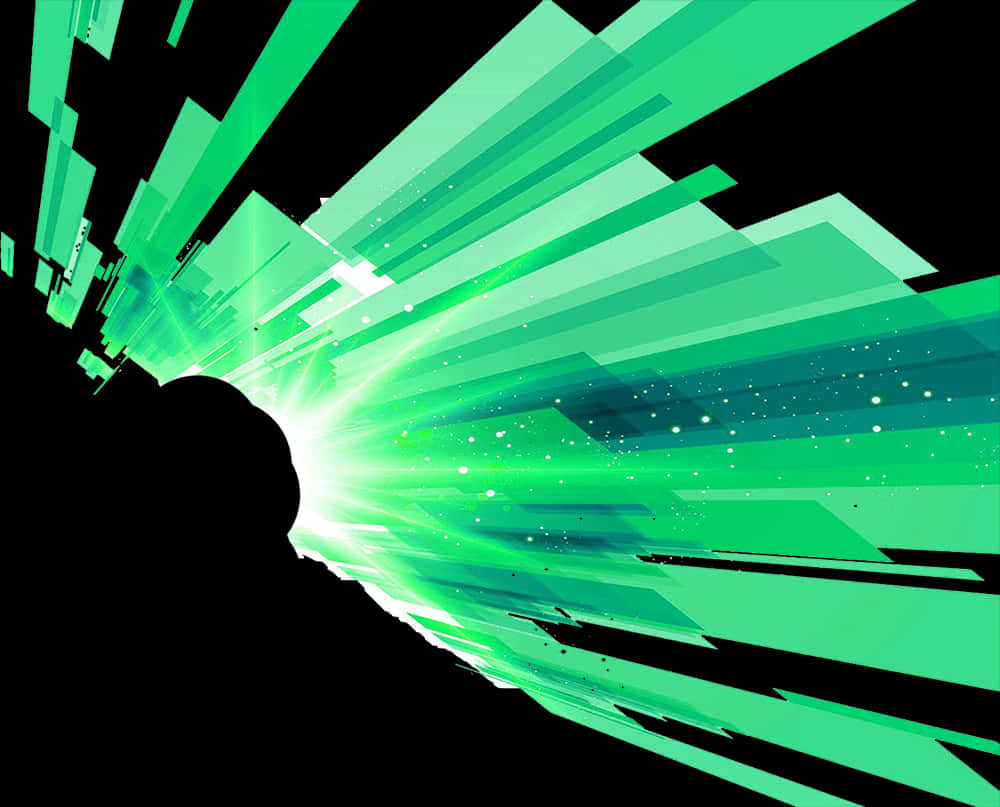 Green_ Abstract_ Speed_ Light_ Burst PNG Image