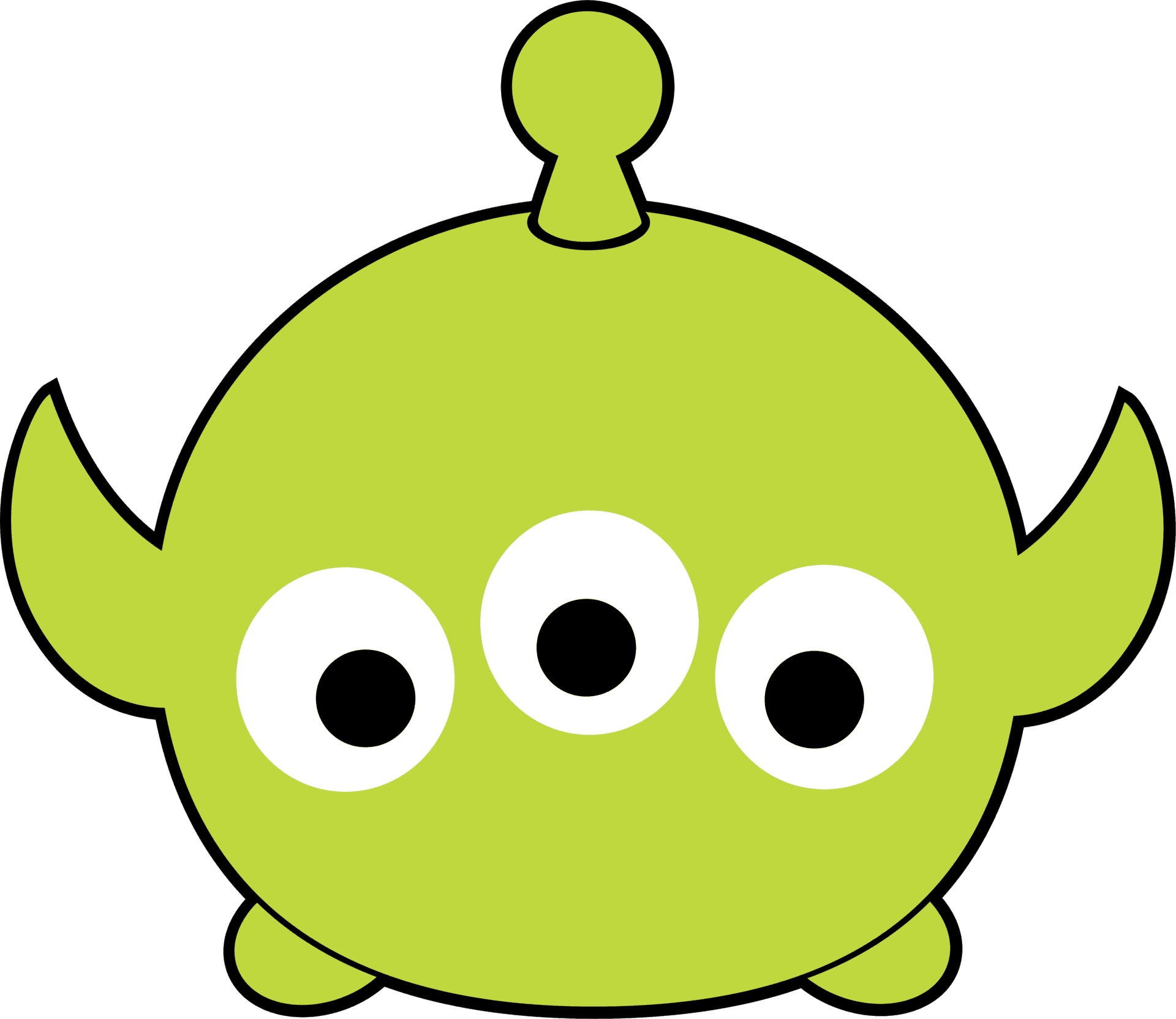 Green Alien Tsum Tsum Graphic PNG Image