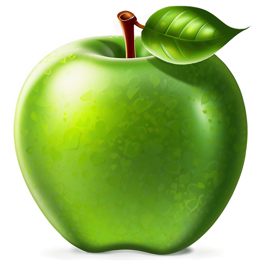 Green Apple Illustration Png Odt PNG Image