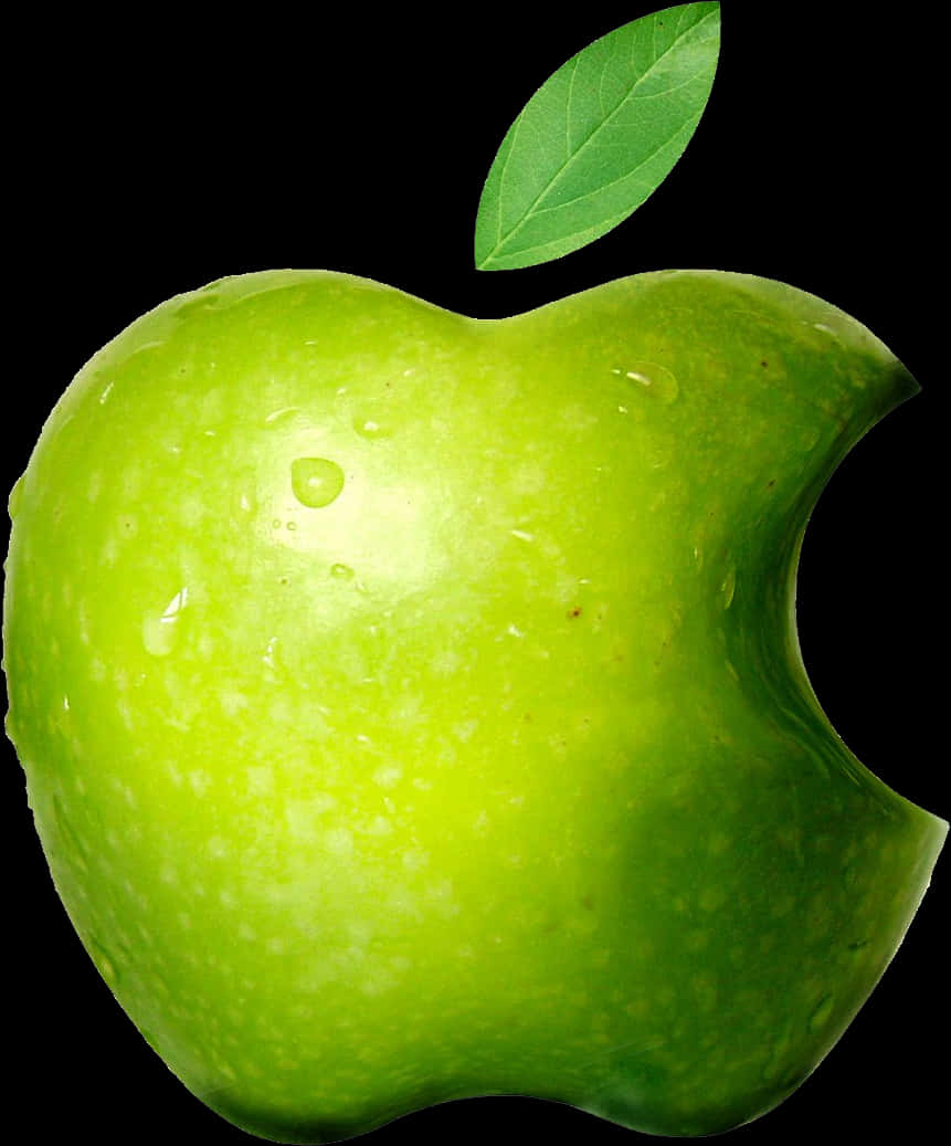 Green Apple Logo Interpretation PNG Image