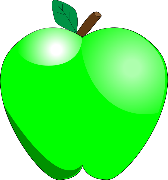 Green Apple Vector Illustration PNG Image