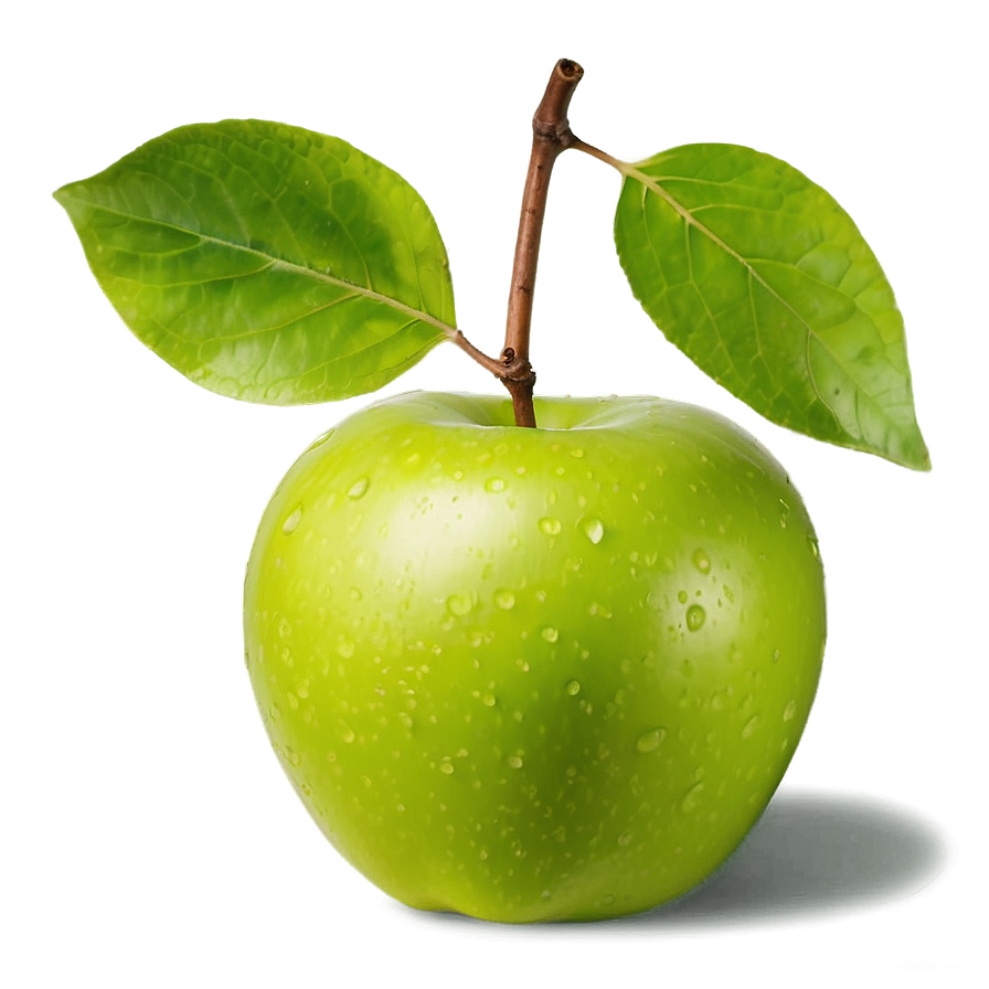 Green Apple With Leaf Png 06132024 PNG Image