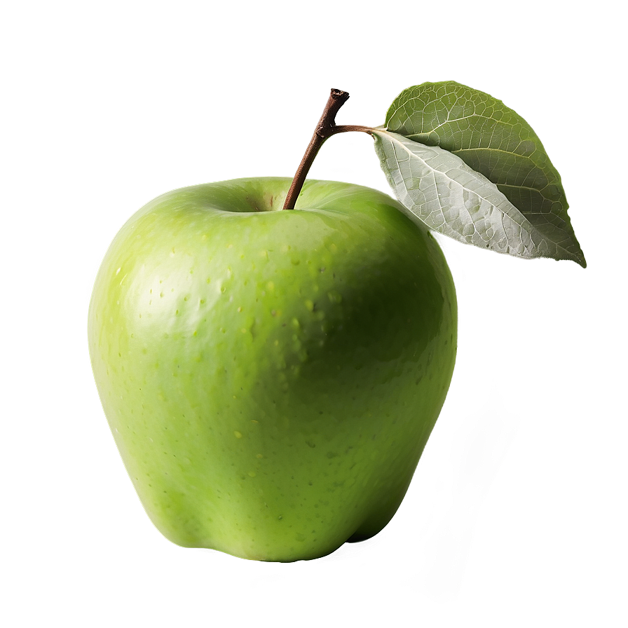 Green Apple With Leaf Png 19 PNG Image